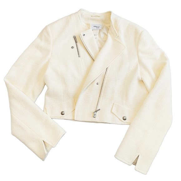 AKRIS PUNTO Cropped Moto Jacket - Picture 1 of 5
